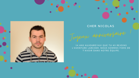 Souhaitons un joyeux anniversaire à    Nicolas MORIN !