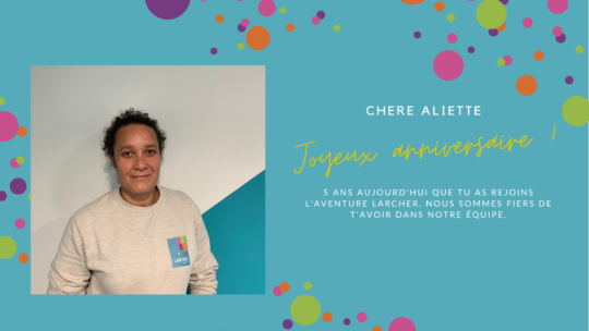 Souhaitons un joyeux anniversaire à      Aliette ADRAS !