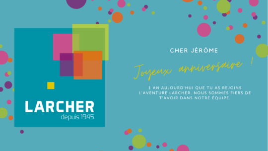 Souhaitons un joyeux anniversaire à Jérôme LEGUILLIER !