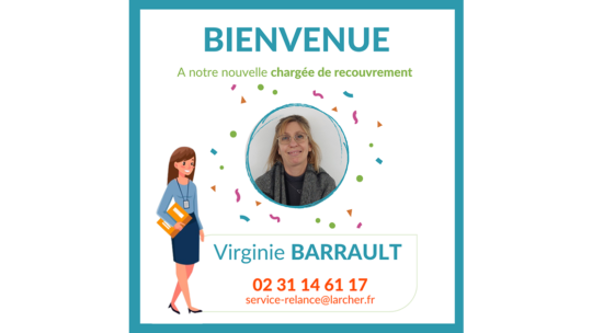 Souhaitons la bienvenue à Virginie BARRAULT !