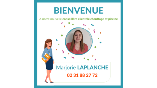 Souhaitons la bienvenue à Marjorie LAPLANCHE !