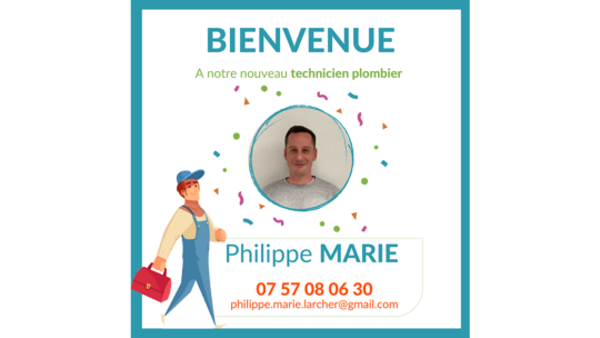 Souhaitons la bienvenue à Philippe MARIE !