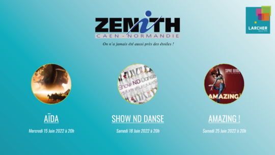 Places de Zénith disponibles pour juin 2022