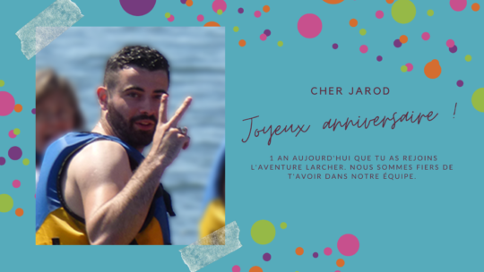 Souhaitons un joyeux anniversaire à Jarod RENOUST !