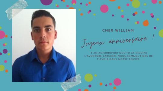 Souhaitons un joyeux anniversaire à William BRAZ !