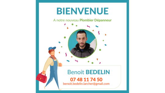 Souhaitons la bienvenue à Benoit BEDELIN !