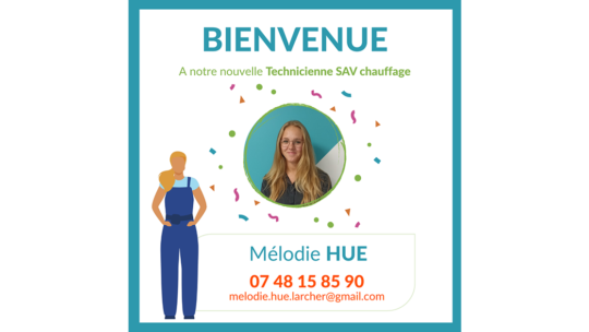 Souhaitons la bienvenue à Mélodie HUE !
