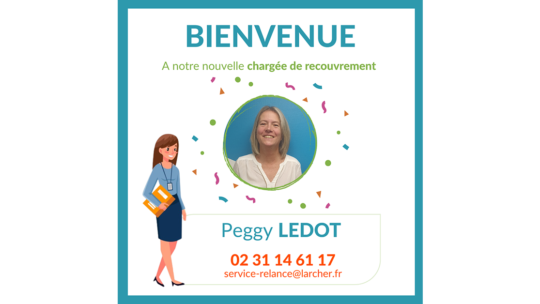 Souhaitons la bienvenue à Peggy LEDOT !