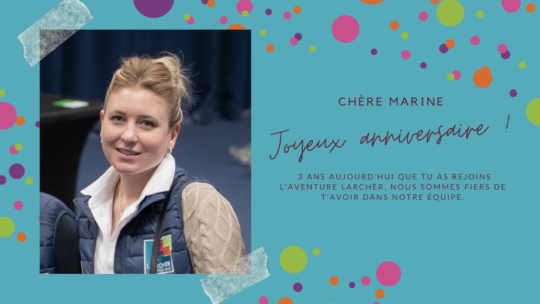 Souhaitons un joyeux anniversaire à Marine FOUREY !