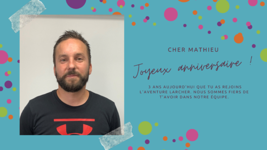 Souhaitons un joyeux anniversaire à Mathieu PERRIER !
